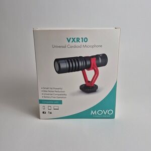 Movo VXR10 Universal Cardioid Microphone Shotgun Mic for iPhone Android Camera